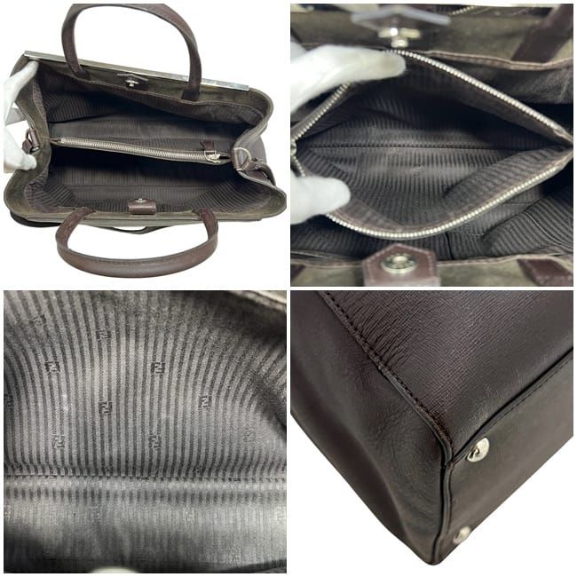 Fendi 2 Way Bag Toujours Dark Brown 8bh250