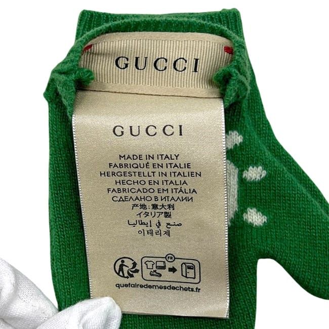 Gucci Children's Gloves Green Interlocking 788514 3k206