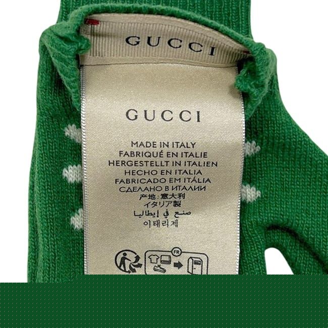Gucci Children's Gloves Green Interlocking 788514 3k206