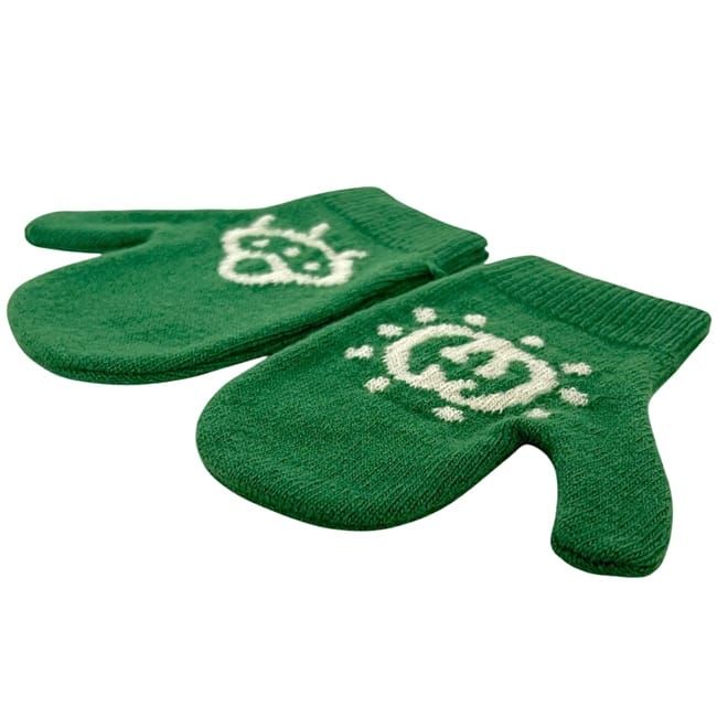 Gucci Children's Gloves Green Interlocking 788514 3k206