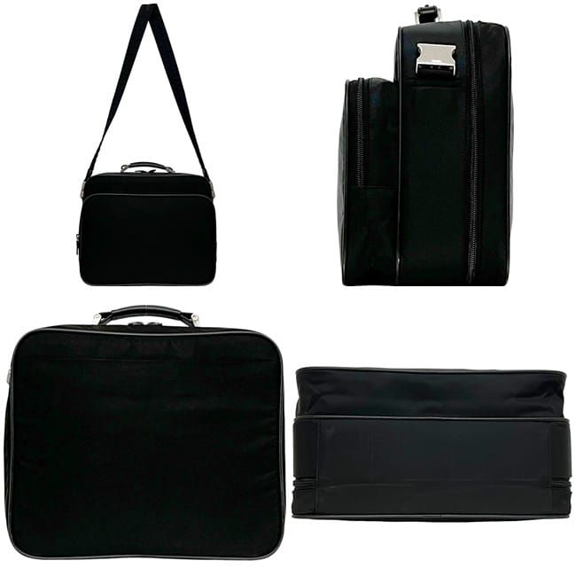 Prada Messenger Bag Briefcase Black NERO Tessuto