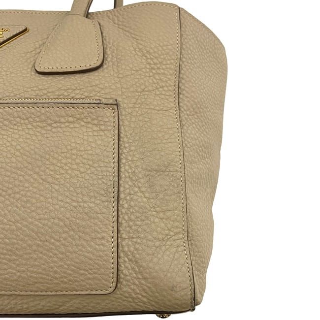 Prada 2 Way Bag Beige Sabbia Bn2795 Excellent Condition Leather