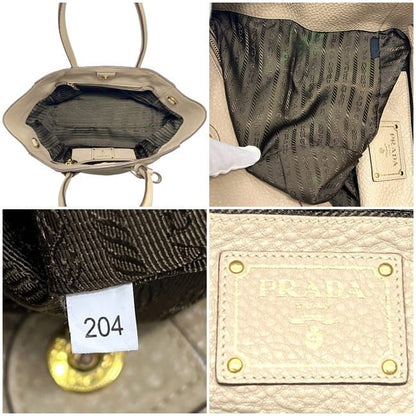 Prada 2 Way Bag Beige Sabbia Bn2795 Excellent Condition Leather