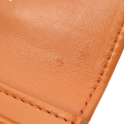 Chanel Card Case Matelasse Card Holder Lambskin Orange Gold Hardware Coco Mark