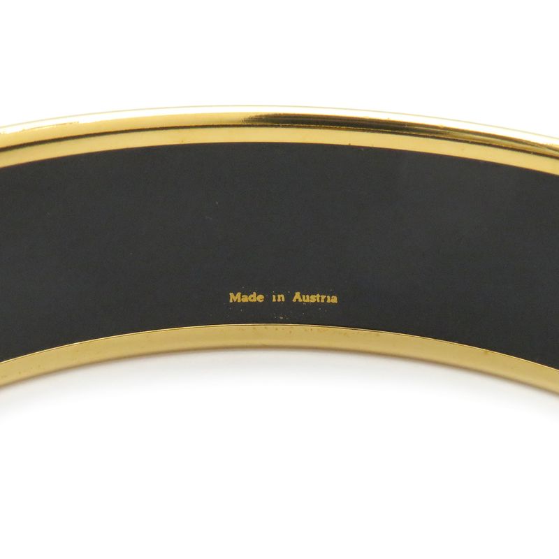 Hermes Bangle Emile GM Cloisonne Blue Gold Hardware Blue [box