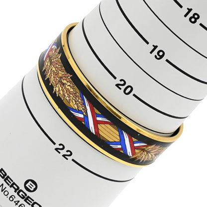 Hermes Bangle Emile GM Cloisonne Black Gold Hardware Black