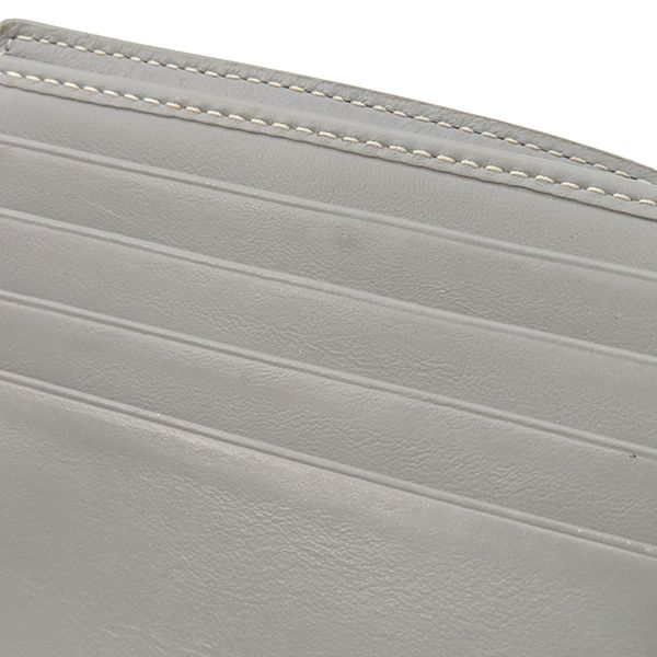 Christian Dior CD 1947 Wallet Grain Calf Leather Gray Logo