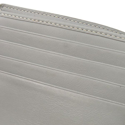 Christian Dior CD 1947 Wallet Grain Calf Leather Gray Logo