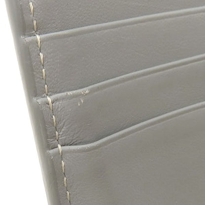 Christian Dior CD 1947 Wallet Grain Calf Leather Gray Logo
