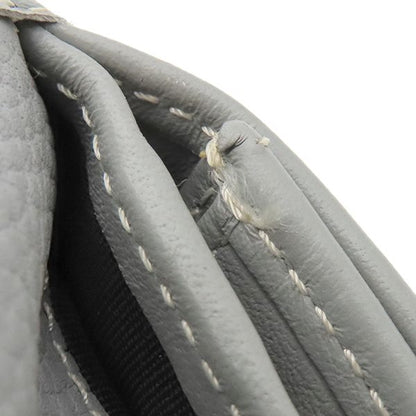 Christian Dior CD 1947 Wallet Grain Calf Leather Gray Logo