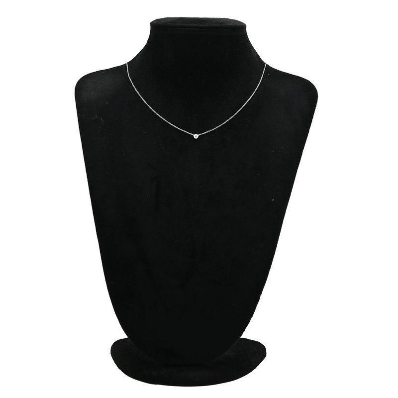 Tiffany & Co Tiffany & Co Necklace by-the-Yard Single Diamond Pendant Pt950