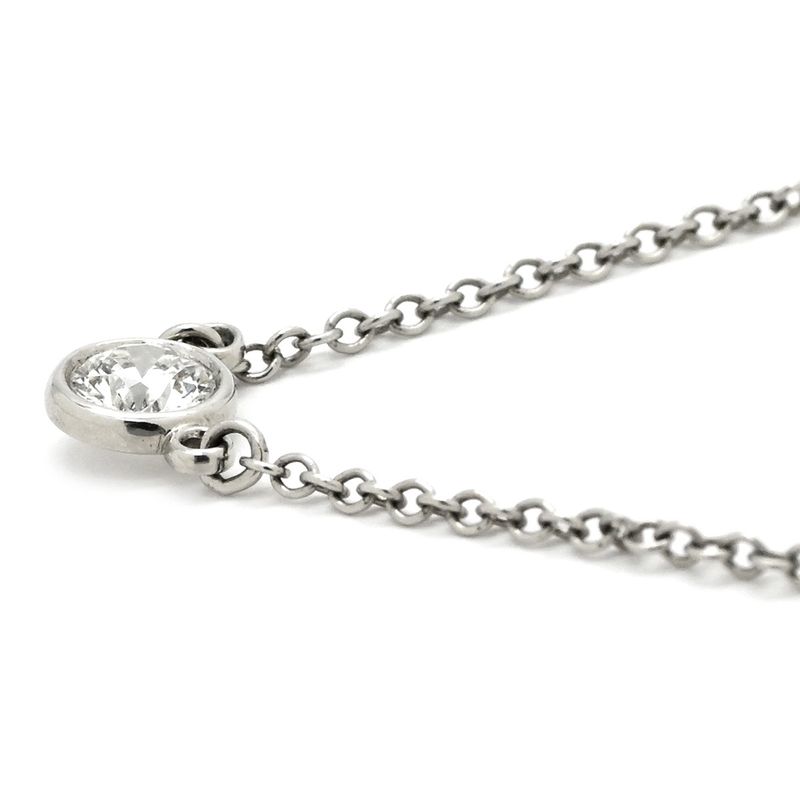 Tiffany & Co Tiffany & Co Necklace by-the-Yard Single Diamond Pendant Pt950