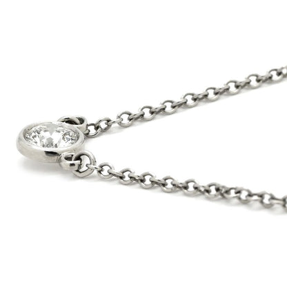 Tiffany & Co Tiffany & Co Necklace by-the-Yard Single Diamond Pendant Pt950