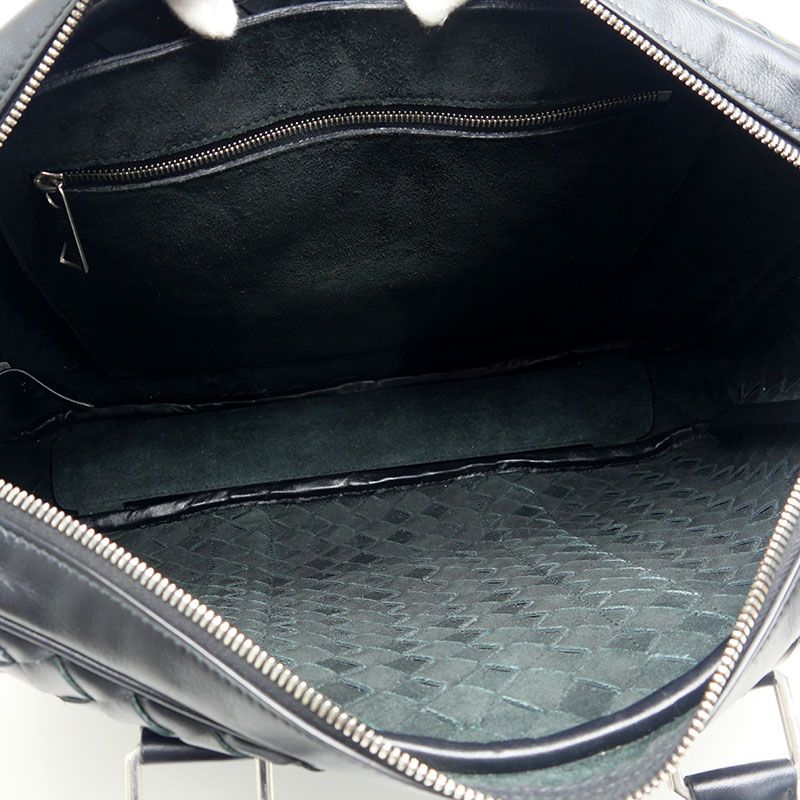 Bottega Veneta Briefcase Intrecciato Black Business Bag