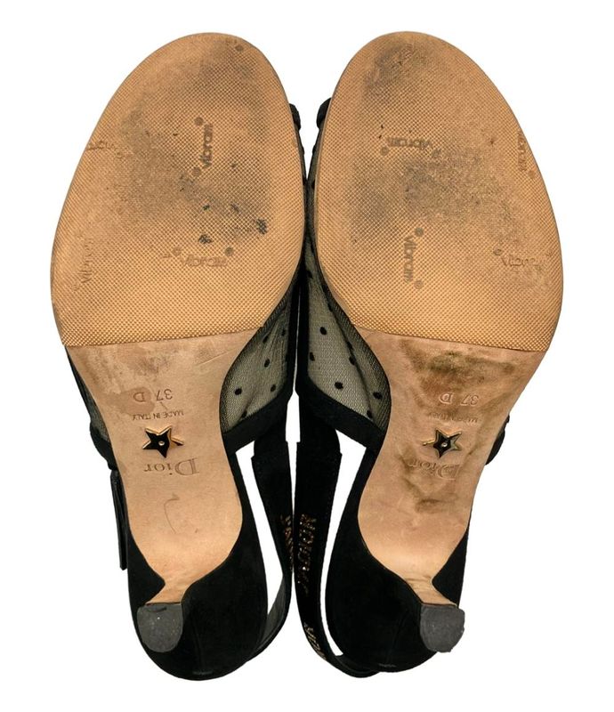 Christian Dior Back Strap Mesh Sandals Women's (M) Christian Dior