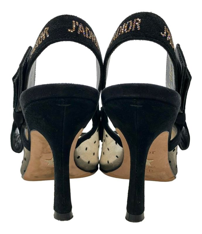 Christian Dior Back Strap Mesh Sandals Women's (M) Christian Dior