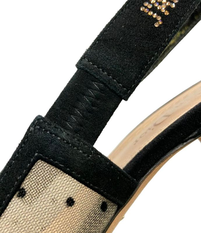 Christian Dior Back Strap Mesh Sandals Women's (M) Christian Dior