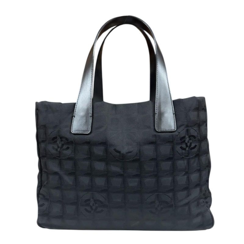 Chanel Tote MM New Travel Tote Bag Nylon Black Women's Chanel Used Chanel