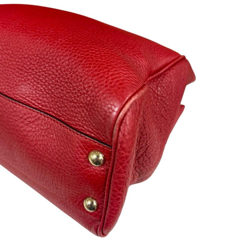 Gucci Bamboo Shoulder Bag Leather 336032 Red Ladies Gucci Preowned Gucci