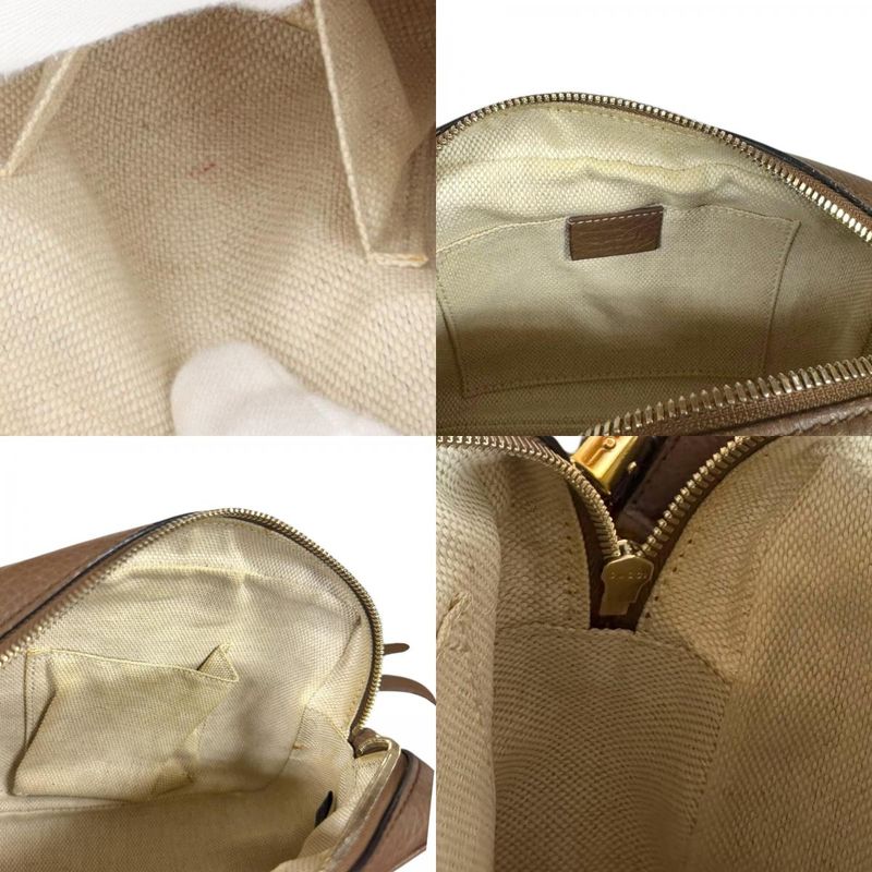 Gucci Disco Bag Soho Shoulder Bag Leather 308364 Brown Ladies Gucci Preowned