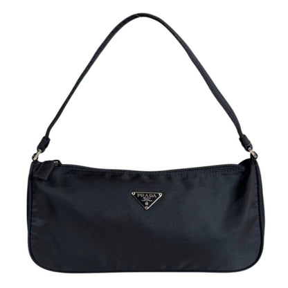 Prada Accessory Pouch Handbag Nylon Mv633 Black Ladies Prada Preowned Prada