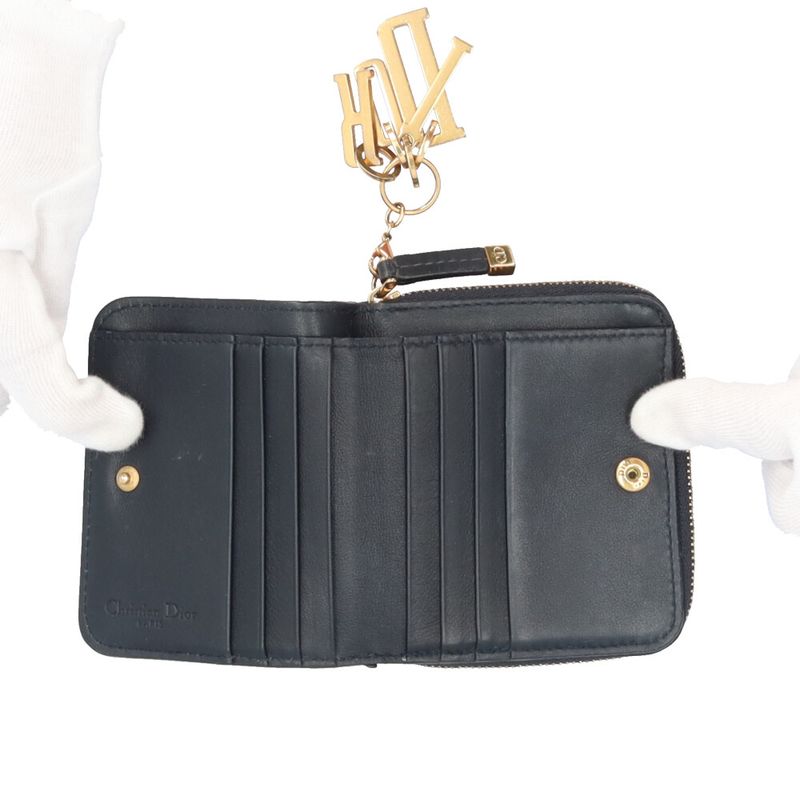 Christian Dior Bifold Wallet Leather Women Christian Dior Preowned Christian