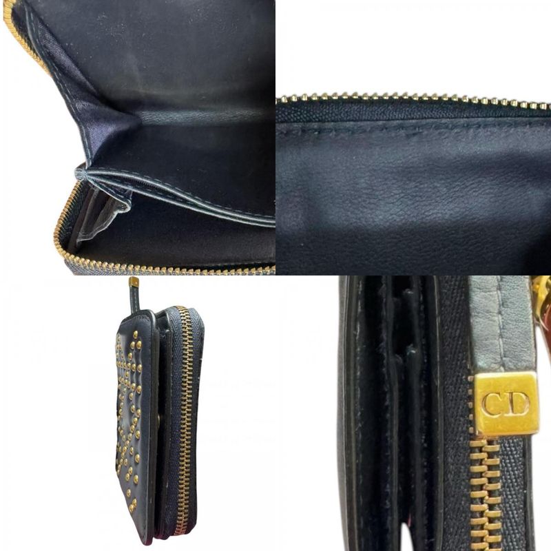 Christian Dior Bifold Wallet Leather Women Christian Dior Preowned Christian