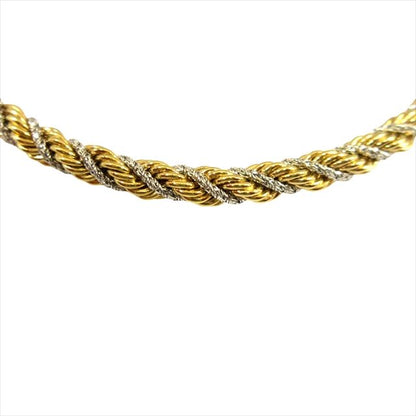 Christian DIOR Chrdior Germany Twisted Chain Necklace Accessory Made In Germany