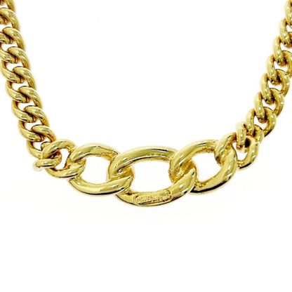 Christian Dior GP Rhinestone Necklace Gold 501582 Necklace