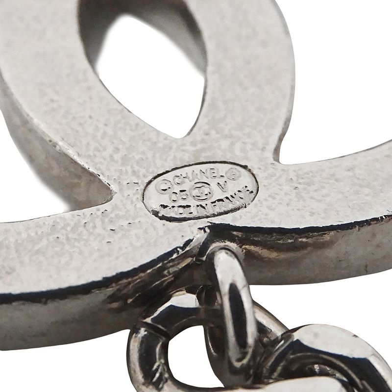 Chanel Belt Women's Brand Silver Black Chain Belt Coco Mark Fashionable