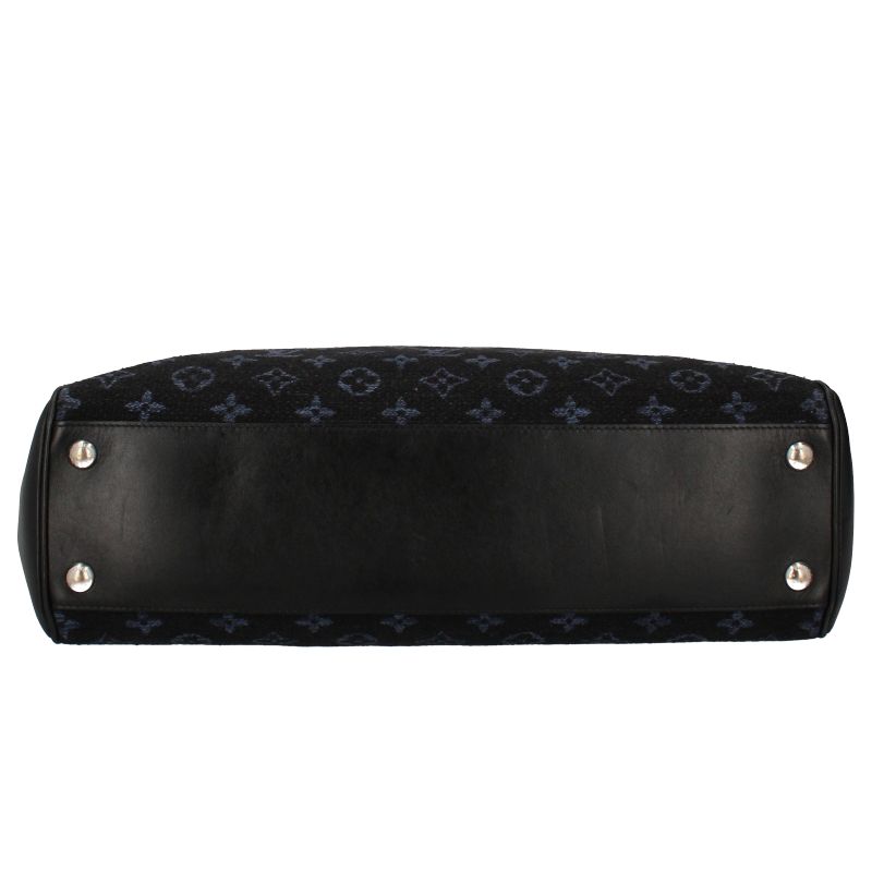 Louis Vuitton Grand Sac M55203 Monogram Jacquard Ladies Handbag Navy Excellent