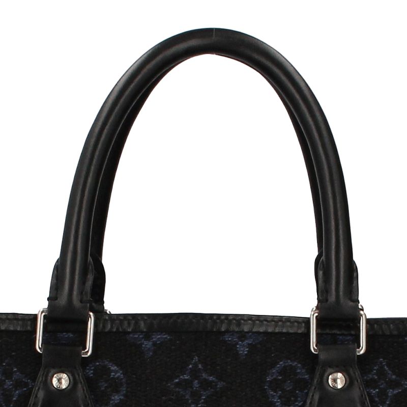 Louis Vuitton Grand Sac M55203 Monogram Jacquard Ladies Handbag Navy Excellent