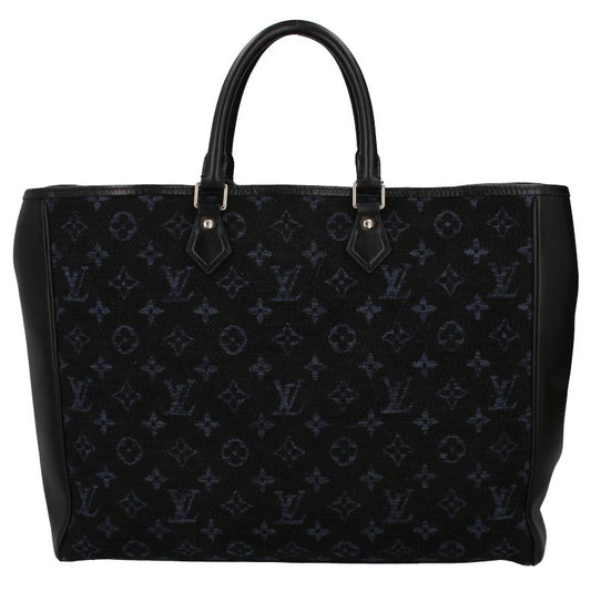 Louis Vuitton Grand Sac M55203 Monogram Jacquard Ladies Handbag Navy Excellent