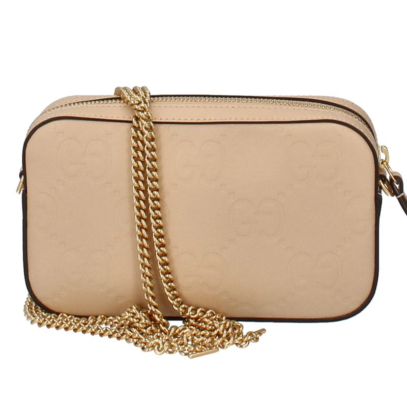 Gucci GG Mini Shoulder Bag 781554 Leather Women's Shoulder Bag Beige Excellent