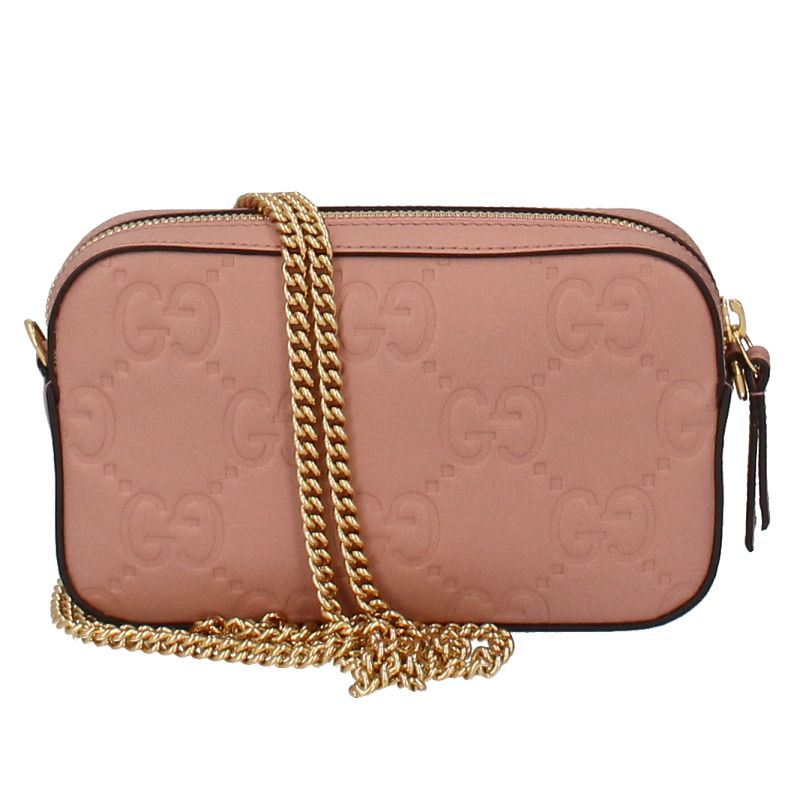 Gucci GG Mini Shoulder Bag 781554 Leather Ladies Shoulder Bag Pink Excellent