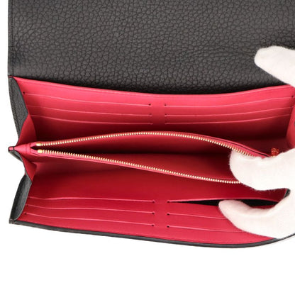 Louis Vuitton Portefeuille Capucines M61248 Taurillon Leather Women Noir Black