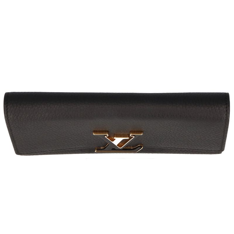 Louis Vuitton Portefeuille Capucines M61248 Taurillon Leather Women Noir Black