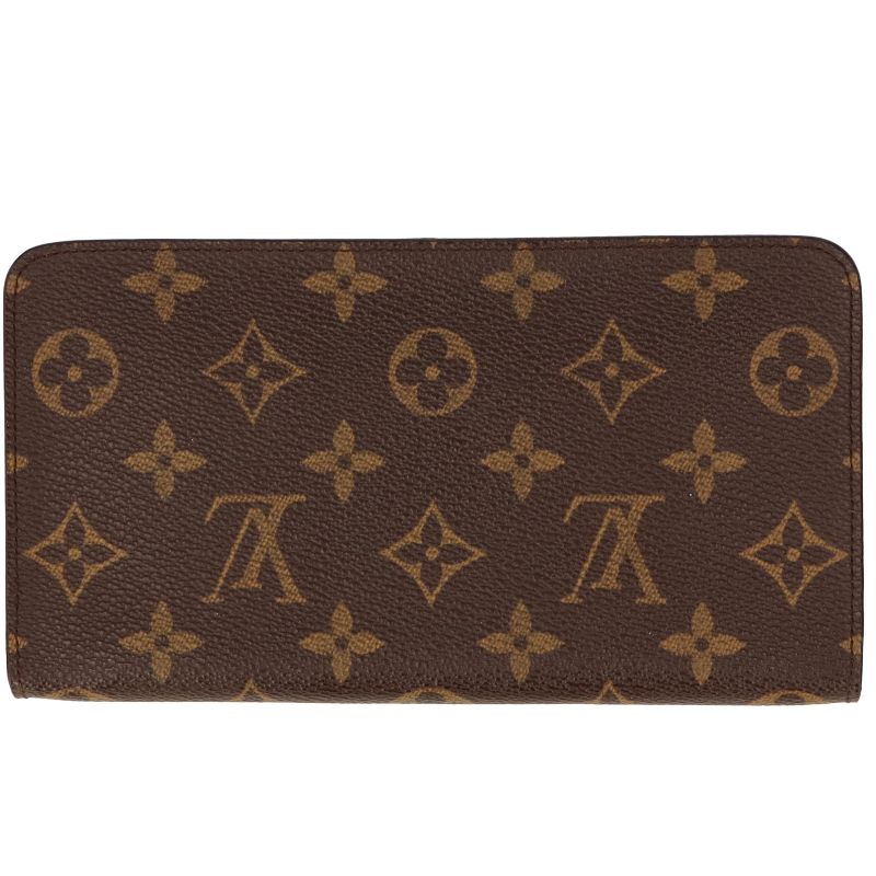 Louis Vuitton Porte Monet Zip M61727 Monogram Women Brown