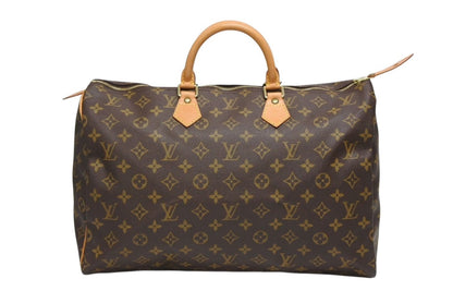 Louis Vuitton Speedy 40 Handbag Monogram Coating Brown