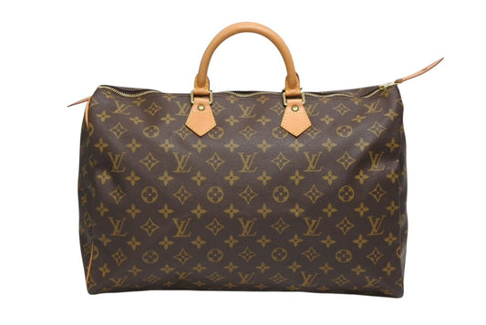 Louis Vuitton Speedy 40 Handbag Monogram Coating Brown