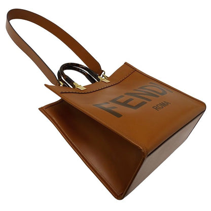 Fendi Bag Women's Brand Handbag Shoulder Bag 2way Sunshine Medium Leather Brown