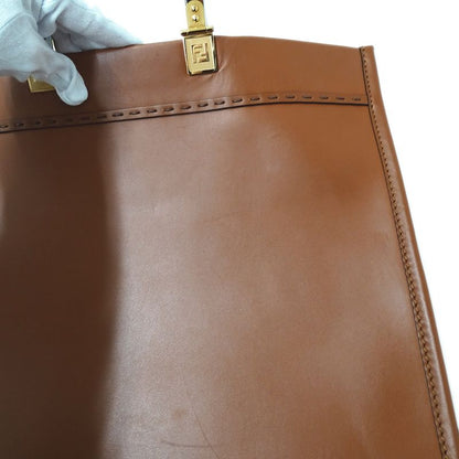 Fendi Bag Women's Brand Handbag Shoulder Bag 2way Sunshine Medium Leather Brown