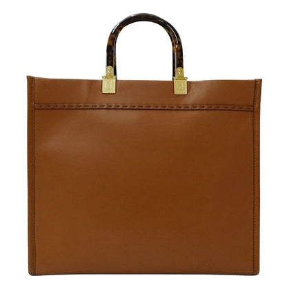 Fendi Bag Women's Brand Handbag Shoulder Bag 2way Sunshine Medium Leather Brown