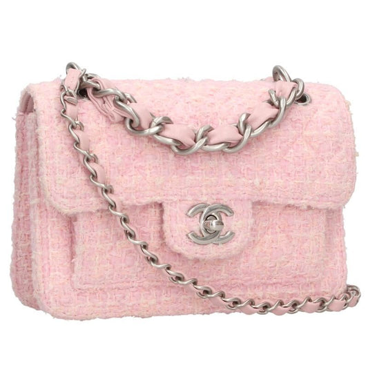 Chanel Mini Matelasse Tweed Coco Mark Chain Shoulder Bag For Men