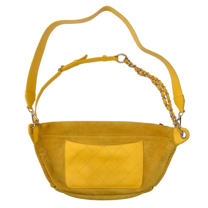 Chanel X Pharrell Williams Cc's Ring Suede Leather Chain Shoulder Bag Men's