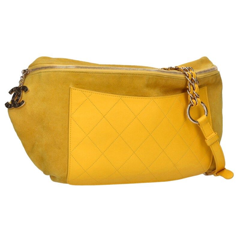 Chanel X Pharrell Williams Cc's Ring Suede Leather Chain Shoulder Bag Men's