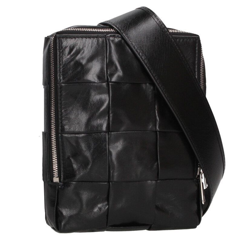 Bottega Veneta Cassette Intrecciato Leather Body Bag Men's