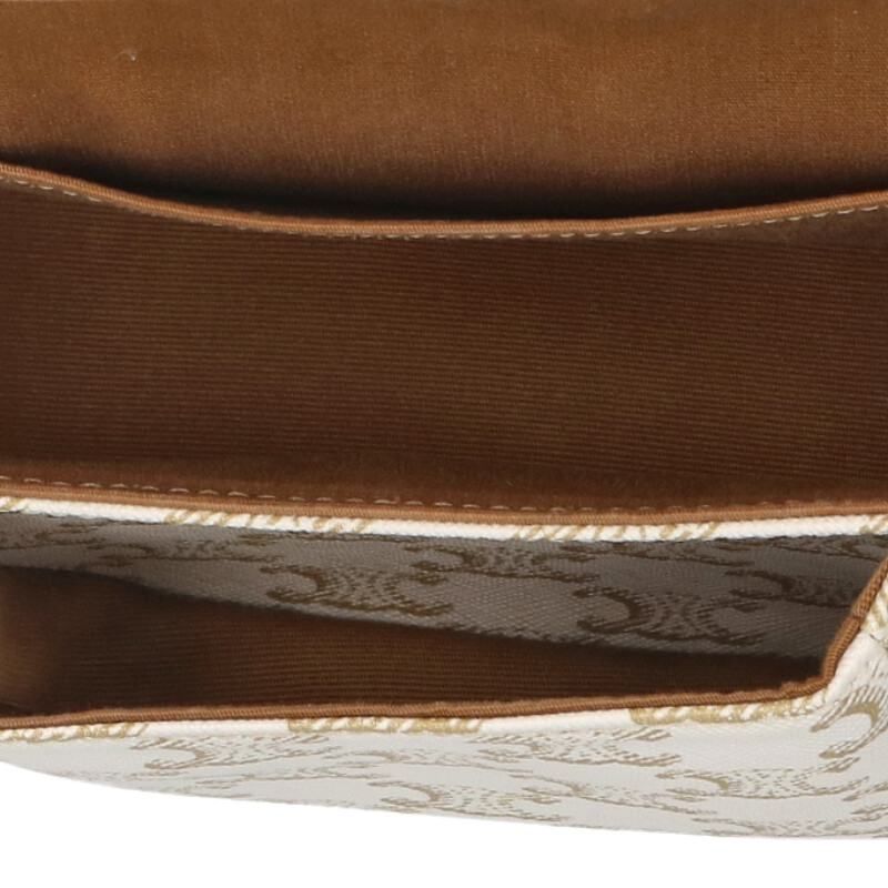 Celine Falco Calfskin Triomphe Allover Shoulder Bag Women