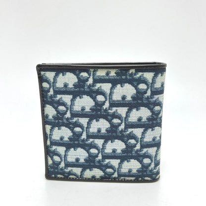 Christian DIOR Bifold Wallet Trotter PVC Blue
