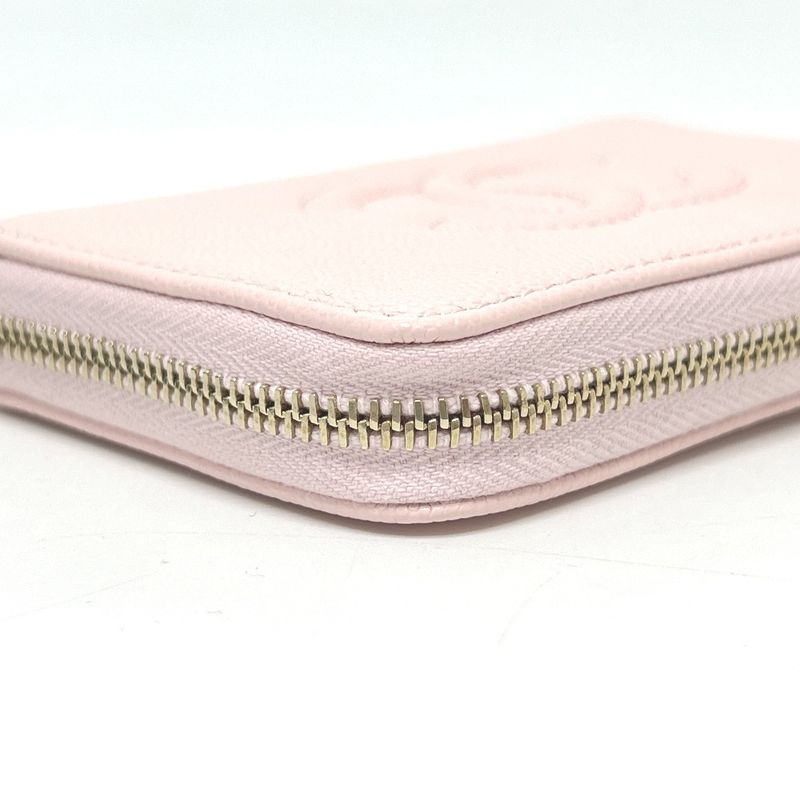 Chanel Long Wallet Coco Mark Ap4658 Caviar Skin Pink